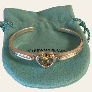 Authentic 1991 Tiffany & Co 925 750 Heart Bracelet Rare
